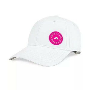 ADIDAS Stella McCartney Women White Pink Strap Back Athletic Hat Cap Mesh Lined